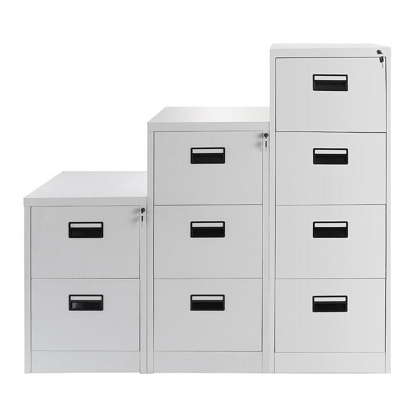 Archivador metálico OLIMPO, 4 cajones, gris ral 7035-3