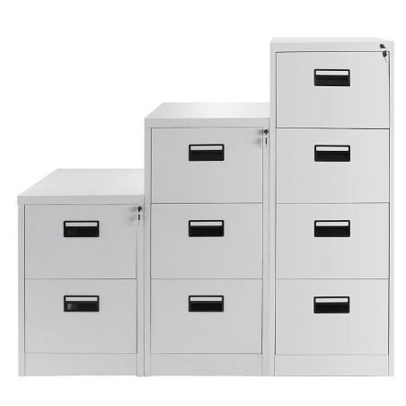 Archivador metálico OLIMPO, 4 cajones, gris ral 7035-3