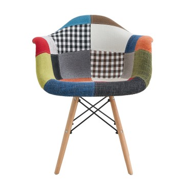 Sillón STAR PAT22, madera, tejido patchwork color 22 2