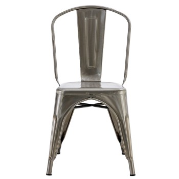 Silla TOL EK BRUSHED, acero, plata 2