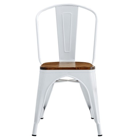 Silla TOL EK WOOD, acero, blanca, asiento madera-1