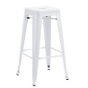 Taburete TOL EK LIMITED, acero, blanco