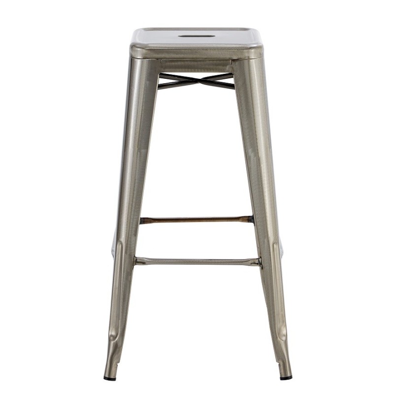 Taburete TOL EK BRUSHED, acero, plata-0
