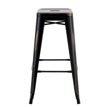 Taburete TOL EK VINTAGE, acero, negro 2