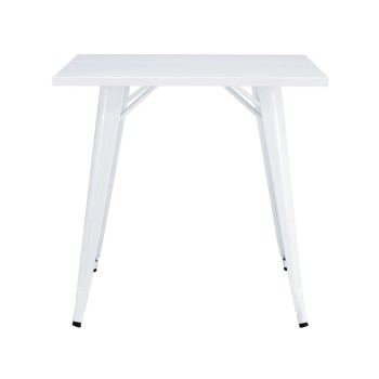 Mesa TOL EK LIMITED, acero, blanca, 80x80 cms 2