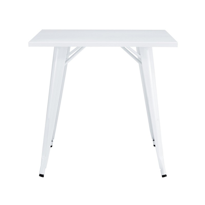 Mesa TOL EK LIMITED, acero, blanca, 80x80 cms-0