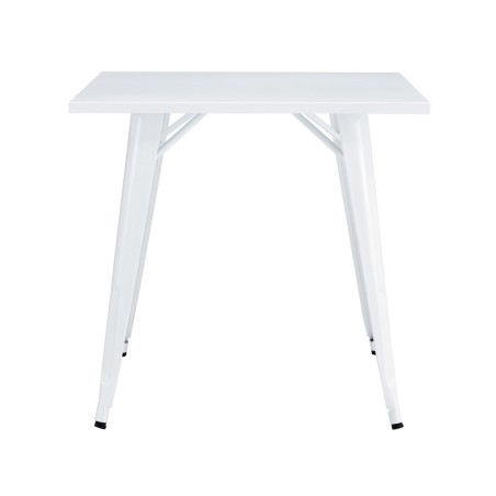 Mesa TOL EK LIMITED, acero, blanca, 80x80 cms-0