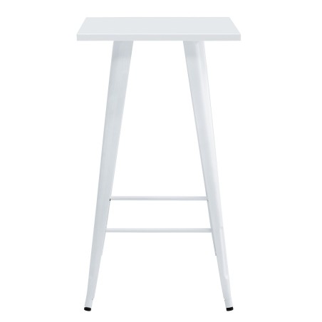 Mesa alta TOL EK LIMITED, acero, blanca, 60 x 60 cms-0