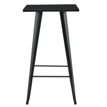 Mesa alta TOL EK LIMITED, acero, negra, 60 x 60 cms 2