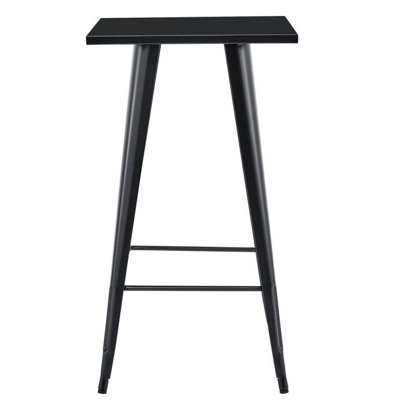Mesa alta TOL EK LIMITED, acero, negra, 60 x 60 cms-0