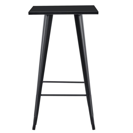 Mesa alta TOL EK LIMITED, acero, negra, 60 x 60 cms-0