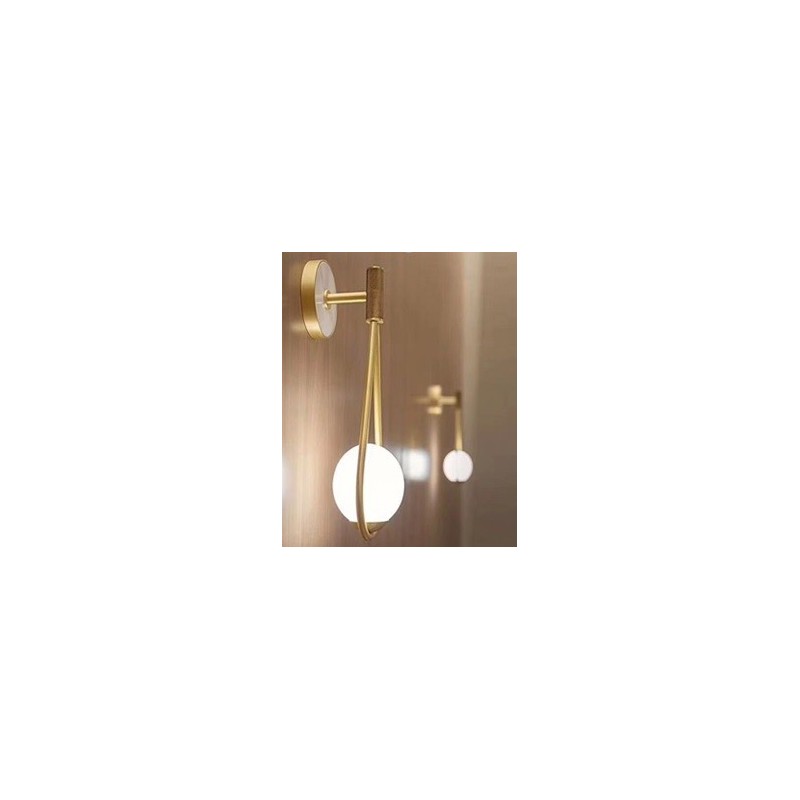 Aplique BRAD, metal dorado, tulipa blanca-2