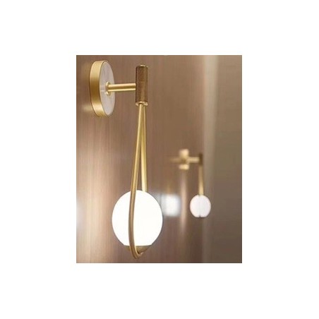 Aplique BRAD, metal dorado, tulipa blanca-2
