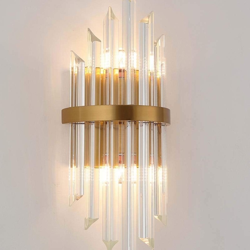 Aplique PALACE, metal dorado, cristal-0