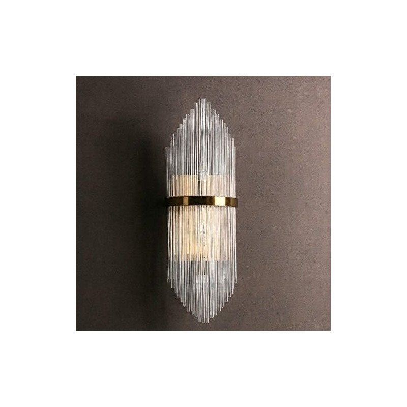 Aplique DOLHAN, metal dorado, cristal-0