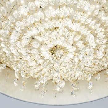 Lámpara JENA BL, colgante, metal, blanca, cristal, led 2