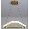 Lámpara BERKA TR60, colgante, aluminio, dorada, acrílico, led
