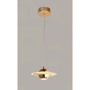 Lámpara NEVIGES, colgante, metal dorada, acrílico, led 2