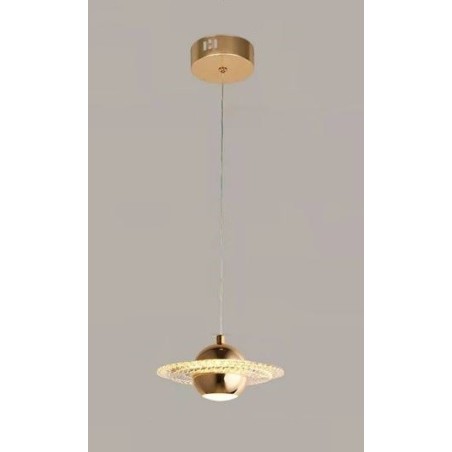 Lámpara NEVIGES, colgante, metal dorada, acrílico, led-0
