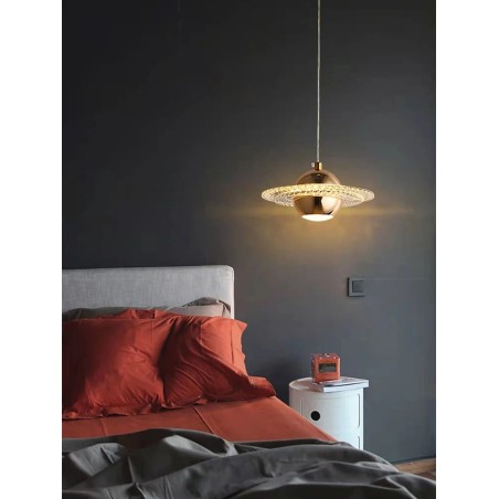 Lámpara NEVIGES, colgante, metal dorada, acrílico, led-1