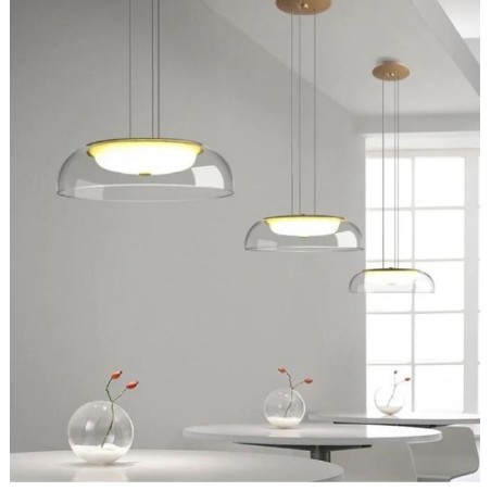 Lámpara WITTEN H80, colgante, metal, cristal, led-0