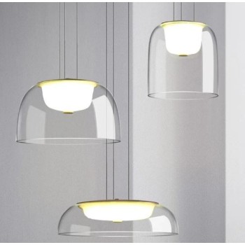 Lámpara WITTEN H170, colgante, metal, cristal, led 2