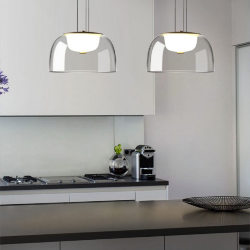 Lámpara WITTEN H130, colgante, metal, cristal, led-0