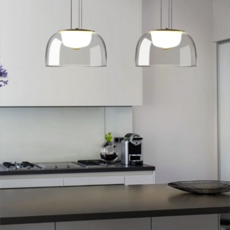 Lámpara WITTEN H130, colgante, metal, cristal, led-0