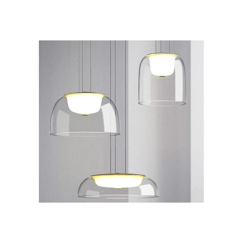 Lámpara WITTEN H130, colgante, metal, cristal, led-1