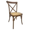 Silla CROSS SX, madera de haya, nogal, asiento de ratán