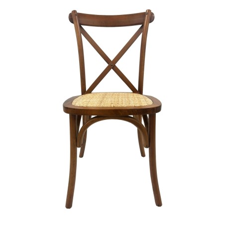 Silla CROSS SX, madera de haya, nogal, asiento de ratán-0