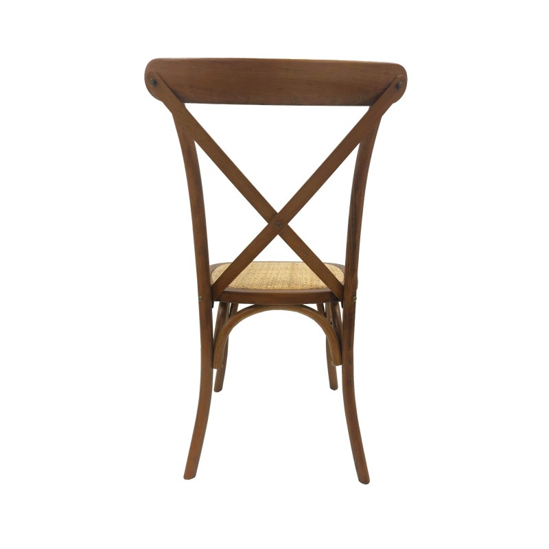 Silla CROSS SX, madera de haya, nogal, asiento de ratán-1