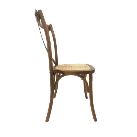 Silla CROSS SX, madera de haya, nogal, asiento de ratán-2