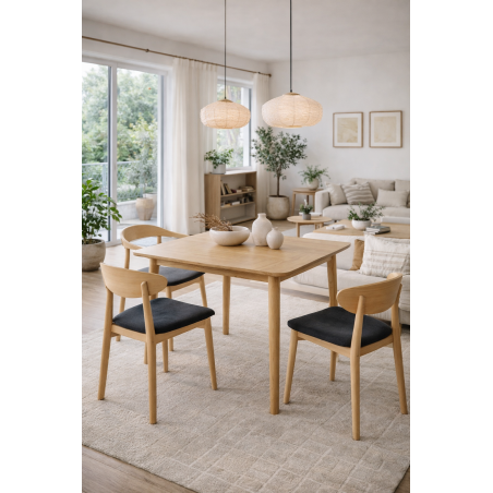 Mesa TRANSILVANIA, madera natural, 75 x 75 cms-0