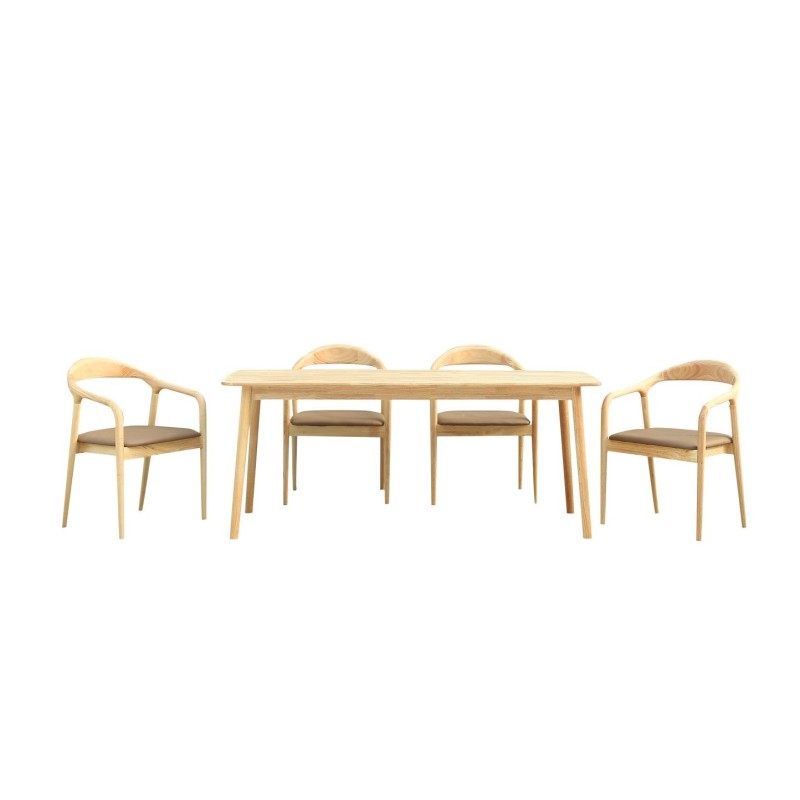 Mesa TRANSILVANIA, madera natural, 180 x 75 cms-2
