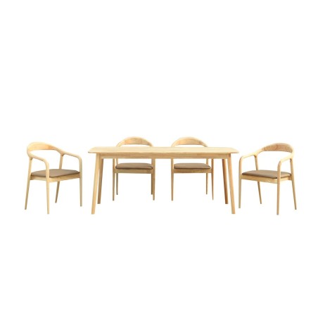 Mesa TRANSILVANIA, madera natural, 180 x 75 cms-2