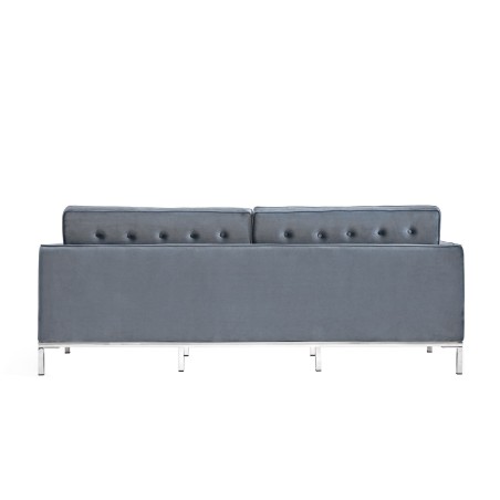 Sofá ARLES, 3 plazas, tejido velvet gris-2