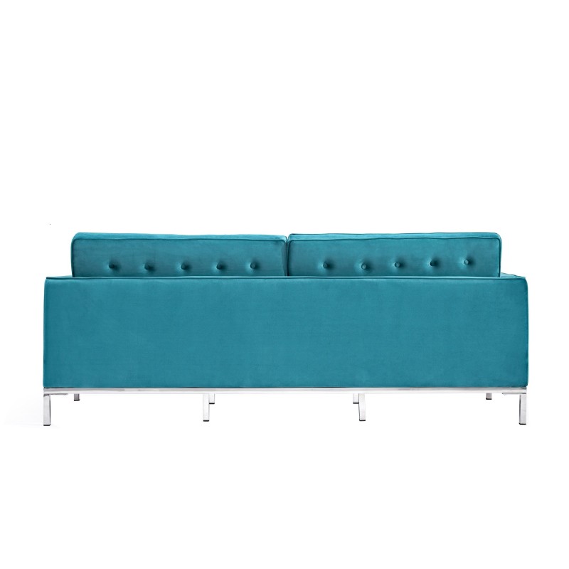 Sofá ARLES, 3 plazas, tejido velvet turquesa-2