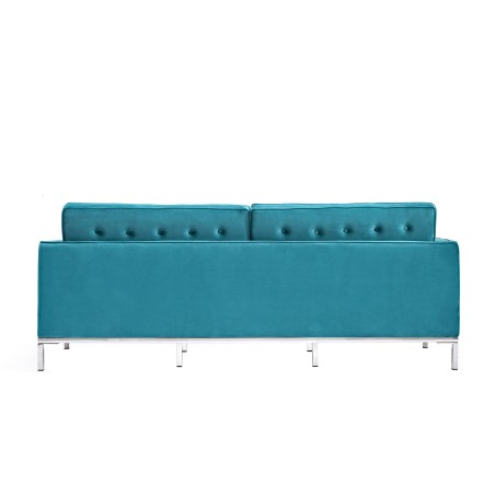 Sofá ARLES, 3 plazas, tejido velvet turquesa-2
