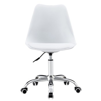 Silla TORRE GBL, giratoria, blanca, cojín blanco 2