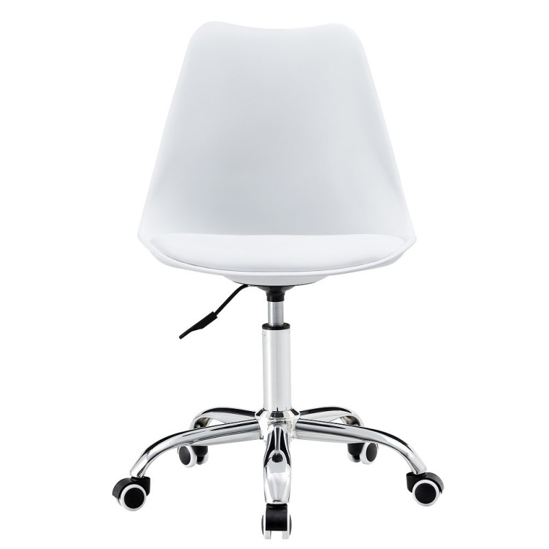 Silla TORRE GBL, giratoria, blanca, cojín blanco-0