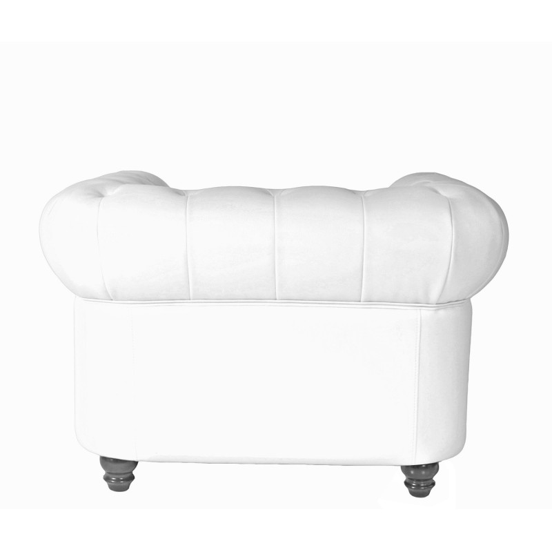 Sillón CHESTER NEW, similpiel blanca-2