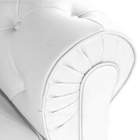 Sillón CHESTER NEW, similpiel blanca-3