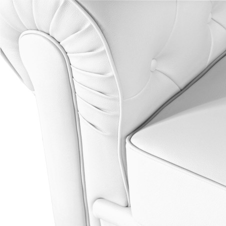 Sillón CHESTER NEW, similpiel blanca-5