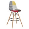 Taburete STAR PAT24, madera, tapizado patchwork 24