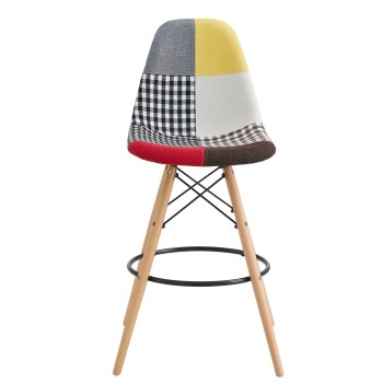 Taburete STAR PAT24, madera, tapizado patchwork 24 2