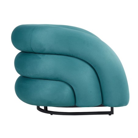 Sillón KARLOVY, tapizado velvet turquesa-0