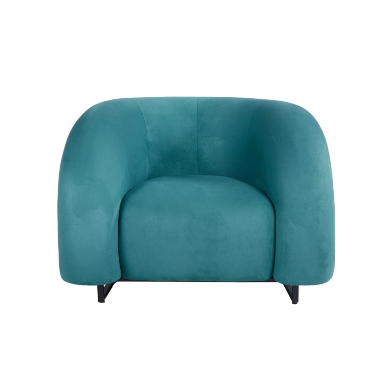 Sillón KARLOVY, tapizado velvet turquesa-1