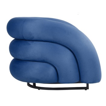Sillón KARLOVY, tapizado velvet azul 2