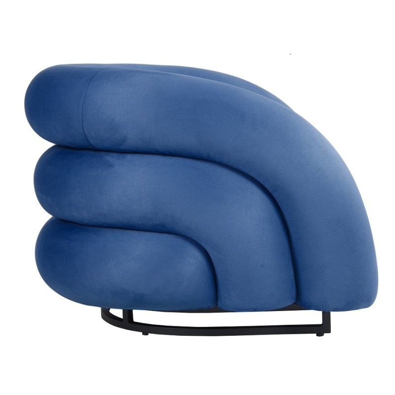 Sillón KARLOVY, tapizado velvet azul-0